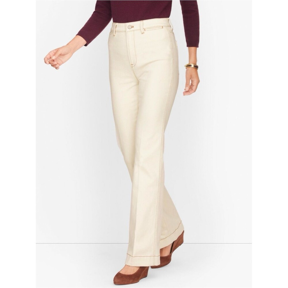 High-Rise Cream straight Leg Women’s Jeans